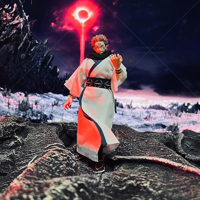 1/12 Scale Male Clothes Jujutsu Kaisen Ryomen Sukuna kimono Sets Japanese Anime For SHF 6-inch Action Figure Soldier Scene
