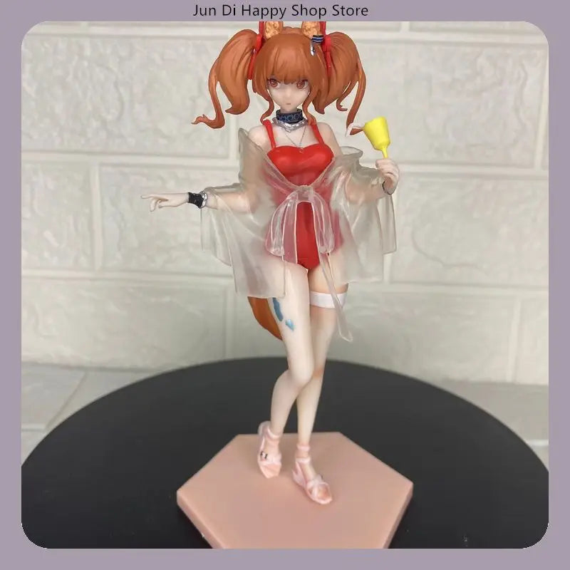 17cm Arknights Angelina Summer Swimsuit Standing Pose Anime Figure Model Statue Collection Desktop Decoration Ornament Toy Gift