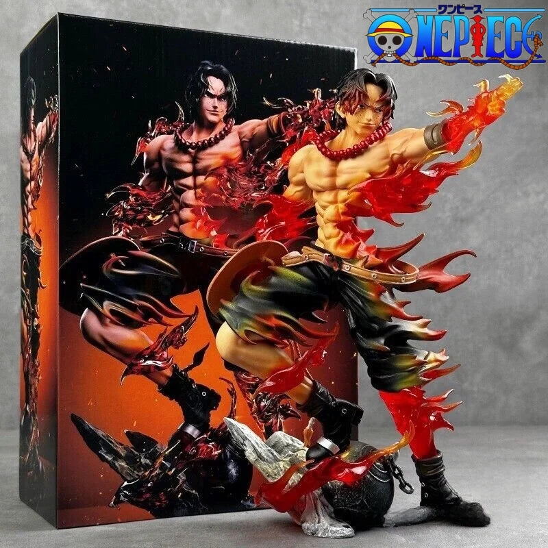 One Piece Flamme Portgas·D· Ace Gk Actionfigur Pvc-Modell Stehende Statue Sammlung Dekoration Puppe Kinderspielzeug Geburtstagsgeschenke