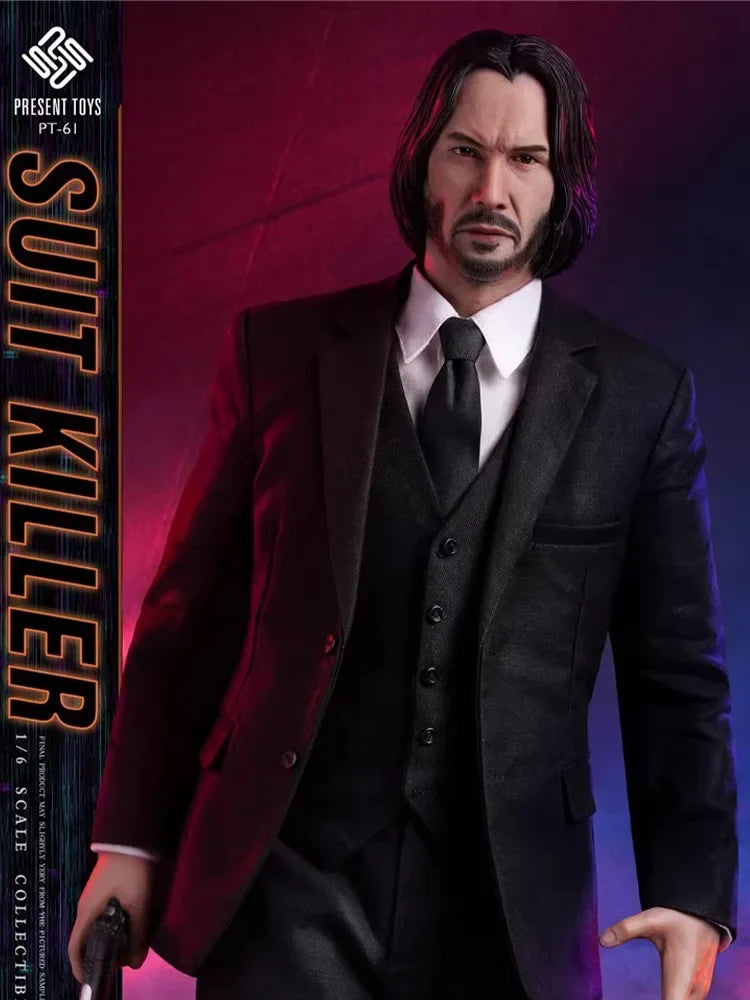 PRESENT TOYS PT-sp61 1/6 Scale Classic Movies Killing God JOHN WICK Keanu Reeves Male Warrior Full Set 12Inch Action Figure Doll