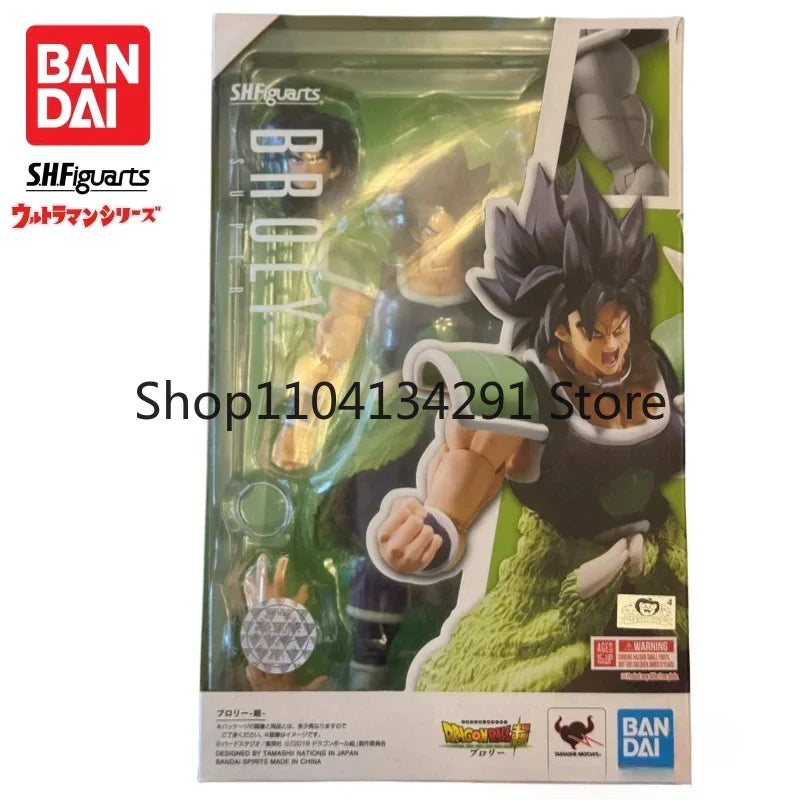 Original Bandai S.H.Figuarts Dragon Ball Super Film Edition Broly Schwarze Haare Kampfanzug Super Saiyajin Geburtstagsgeschenk Spielzeug