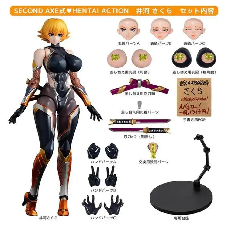 Second Axe Asagi Igawa Action Figure Taimanin Series Figure Native Rocket Japan Version