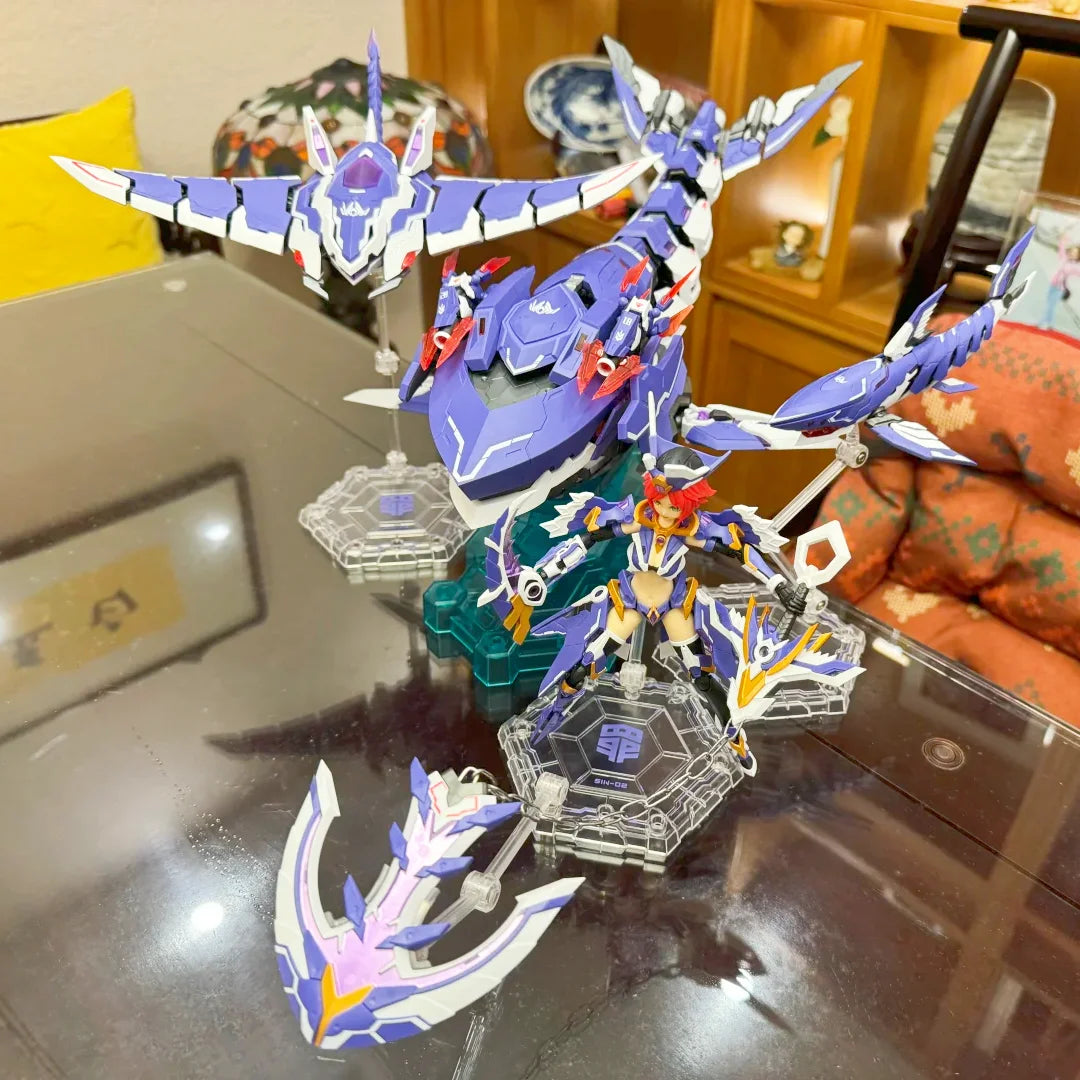 Original Soul Girl Lazy Assembly Mecha Seven Sins Mecha Girl Anime Figure Cool Hani Hug Coconut Crash Rhino Model Surprise Gift