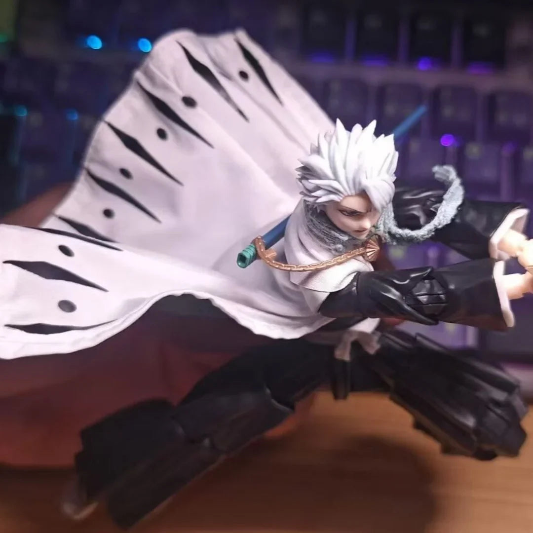 Bleach Anime Hitsugaya Toushirou Shf Cloak Built In Iron Wire Handmade Clothes Is Suitable for 1/12 Size Movable Humanoid Toys