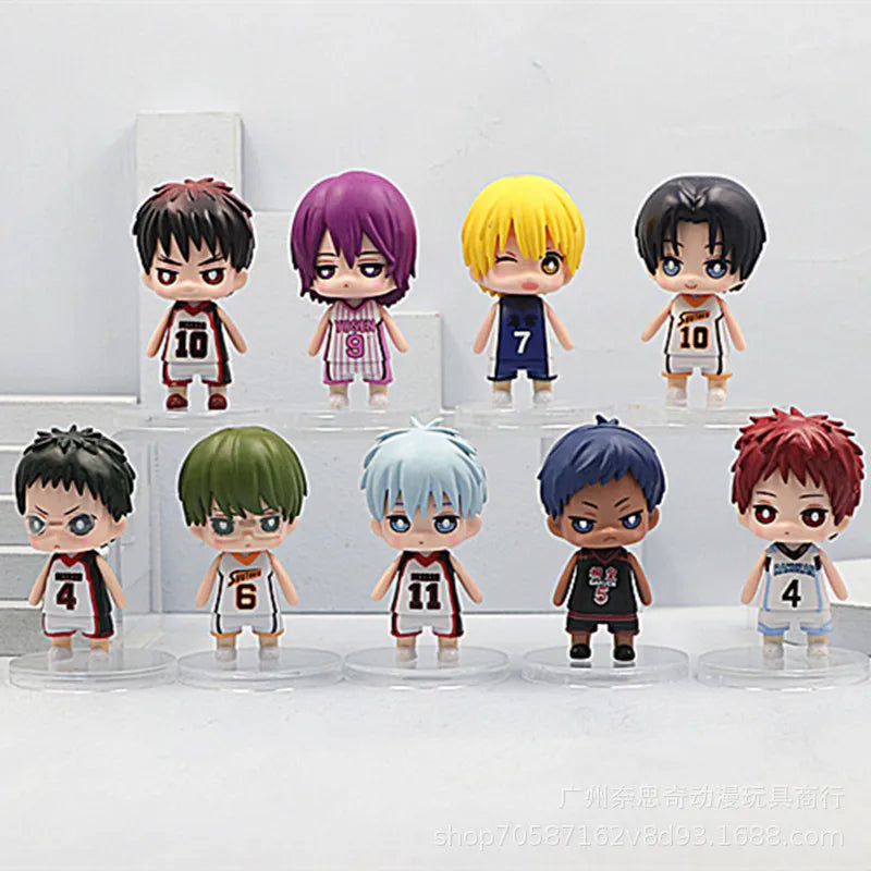 Kuroko's Basketball Series Q-version Action Figures Bake Cake Decor Toys Car Interior Desktop Miniature Ornament Accessories