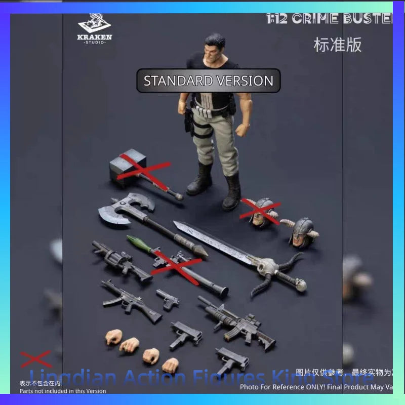 Auf Lager KRAKEN STUDIO Criminal Buster Punisher 1/12 Actionfigur Animationscharakter Modell Spielzeugsammlung Geschenk
