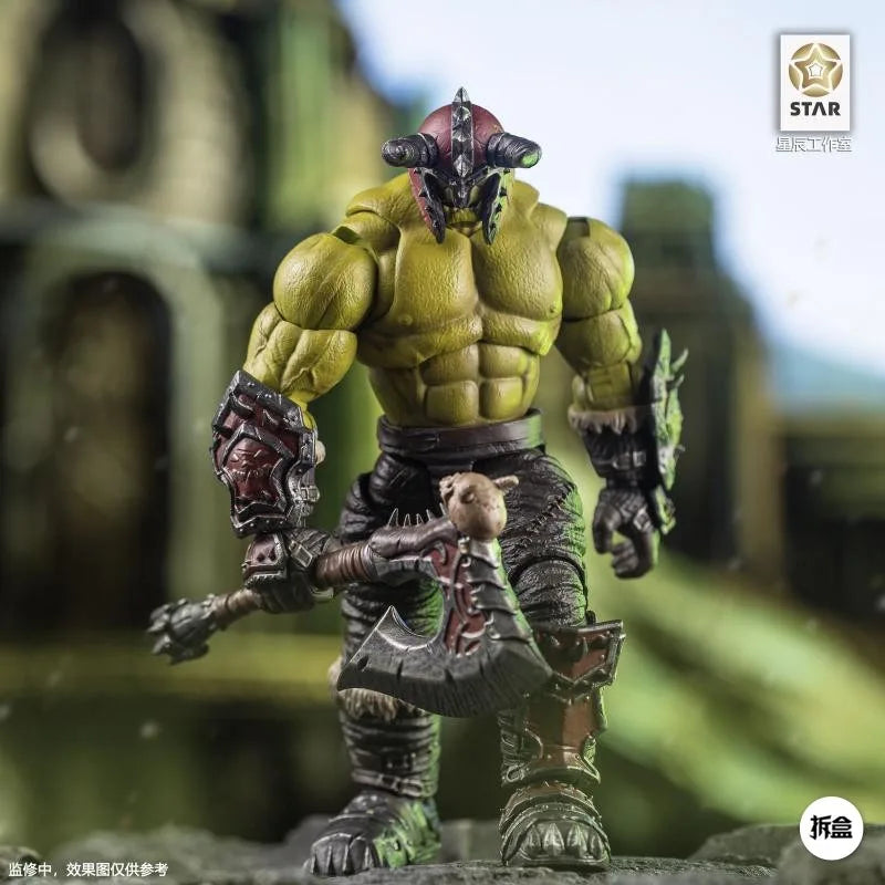 Spot Star Studio Original 1/12 Ancient War Meat Colored Orc Green Orc Warcraft Mobile Doll Model Handmade Toy Collection Gift