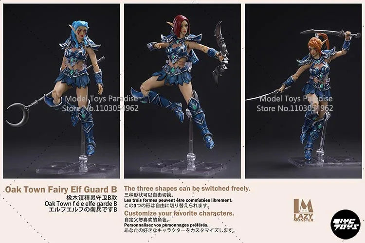 In Stock Lazy Monster Studio 17CM Collectible WOW Tyrande Oak Town Elf Hunter Guard  Female Soldier Action Figure Model Gifts