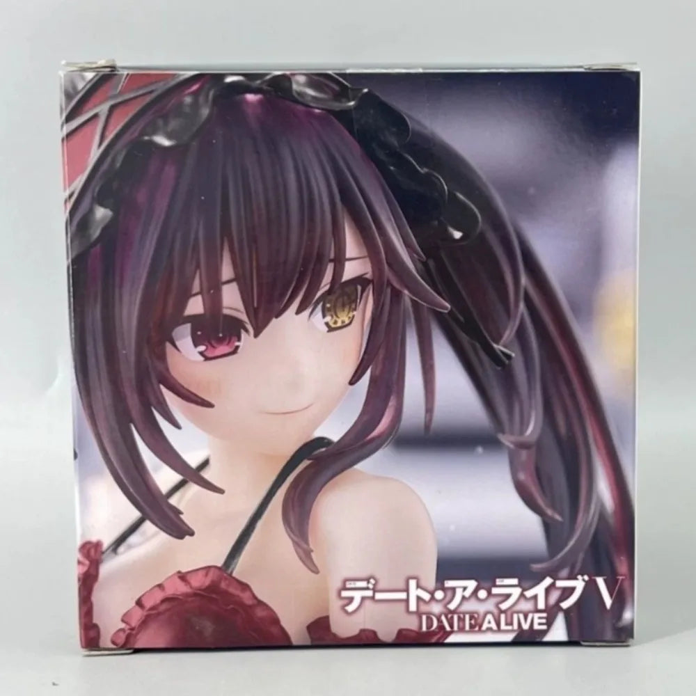 In Stock Taito Original Genuine Anime Date A Live IV Tokisaki Kurumi Desktop Cute Figure Nightwear Renewal 13cm Model Toy Figure