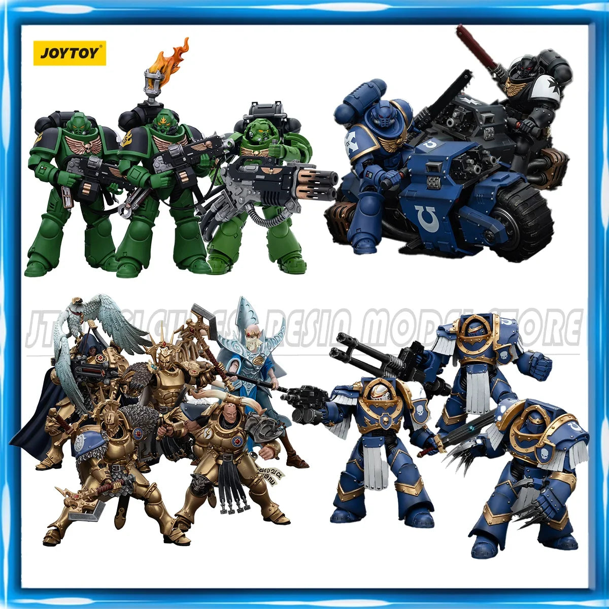 JOYTOY Warhammer 40K 1/18 Action Figure Ultramarines Iron Hands Blood Angels SIGMAR Anime Model Toy