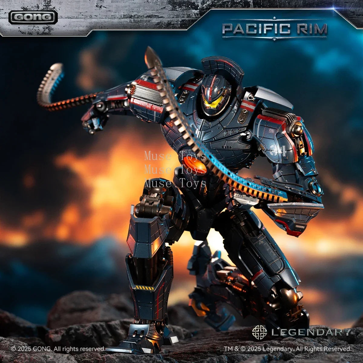 【 In stock 】GONG Pacific Rim Gipsy Danger 25CM 10-inch Alloy Action Figures Toy Gift Collection