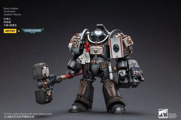 JOYTOY 1/18 Action Figure Warhammer 40K Grey Knights Terminator Caddon Vibova Model Toy