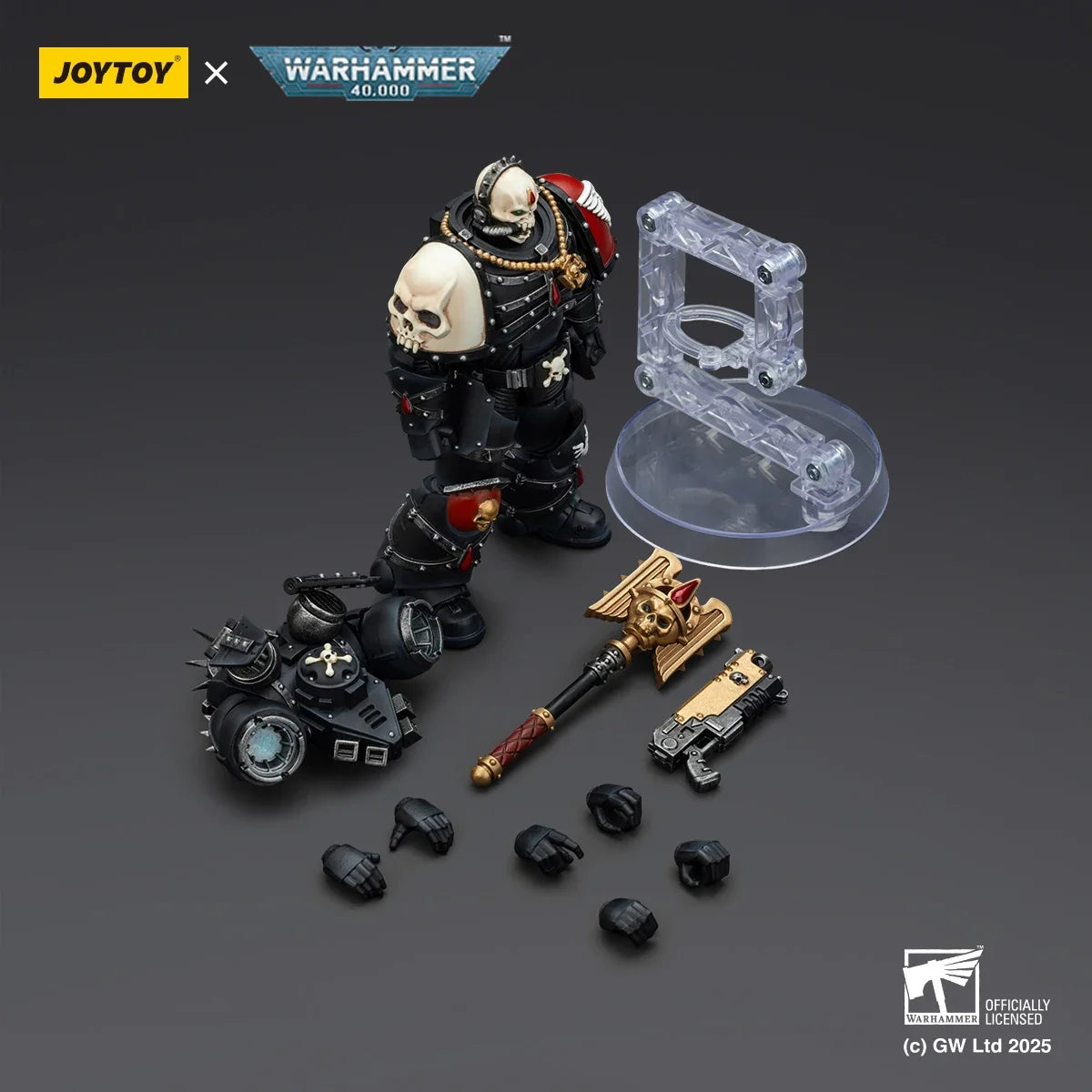 【MT】JOYTOY Warhammer 40K Blood Angels Lemartes with Jump Pack Blood Crozius and Absolver Bolt Pistol 1/18 Action