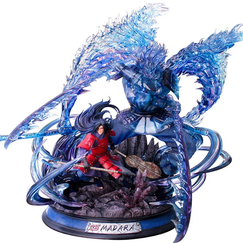 Naruto 36cm Anime Figures Naruto Uchiha Madara Figure Susanu PVC Illuminated Statue Collection Model Gk Figurine Toy Gifts
