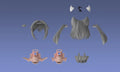 【No Figure】1/12 Scale Female Soldier Kotobukiya Hairstyle Cat Conversion Parts Accessories For 6in Kotobukiya Action Figure Mo