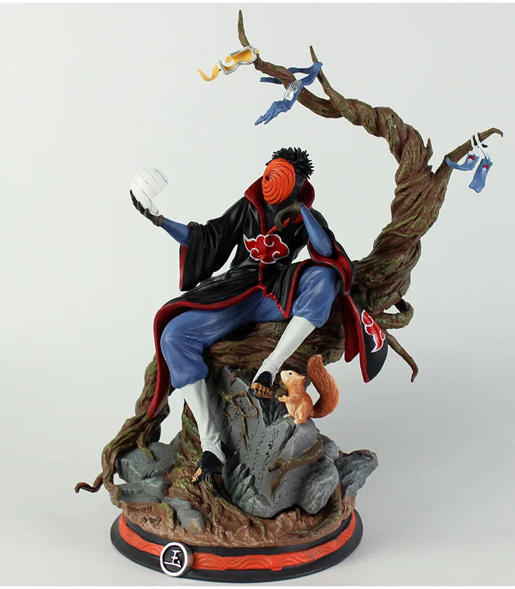 32cm Naruto Akatsuki GK Tobi Obito Zetsu Dual Head Sculpture Figure Model Anime PVC Statue Collection Desktop Decor for Gift Toy
