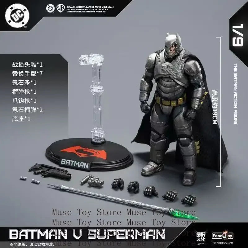 In Stock Original Fondjoy BVS Armored Batman Battle Damaged Superman Figure Set 1/9 Model Doll Custom Toy Gifts