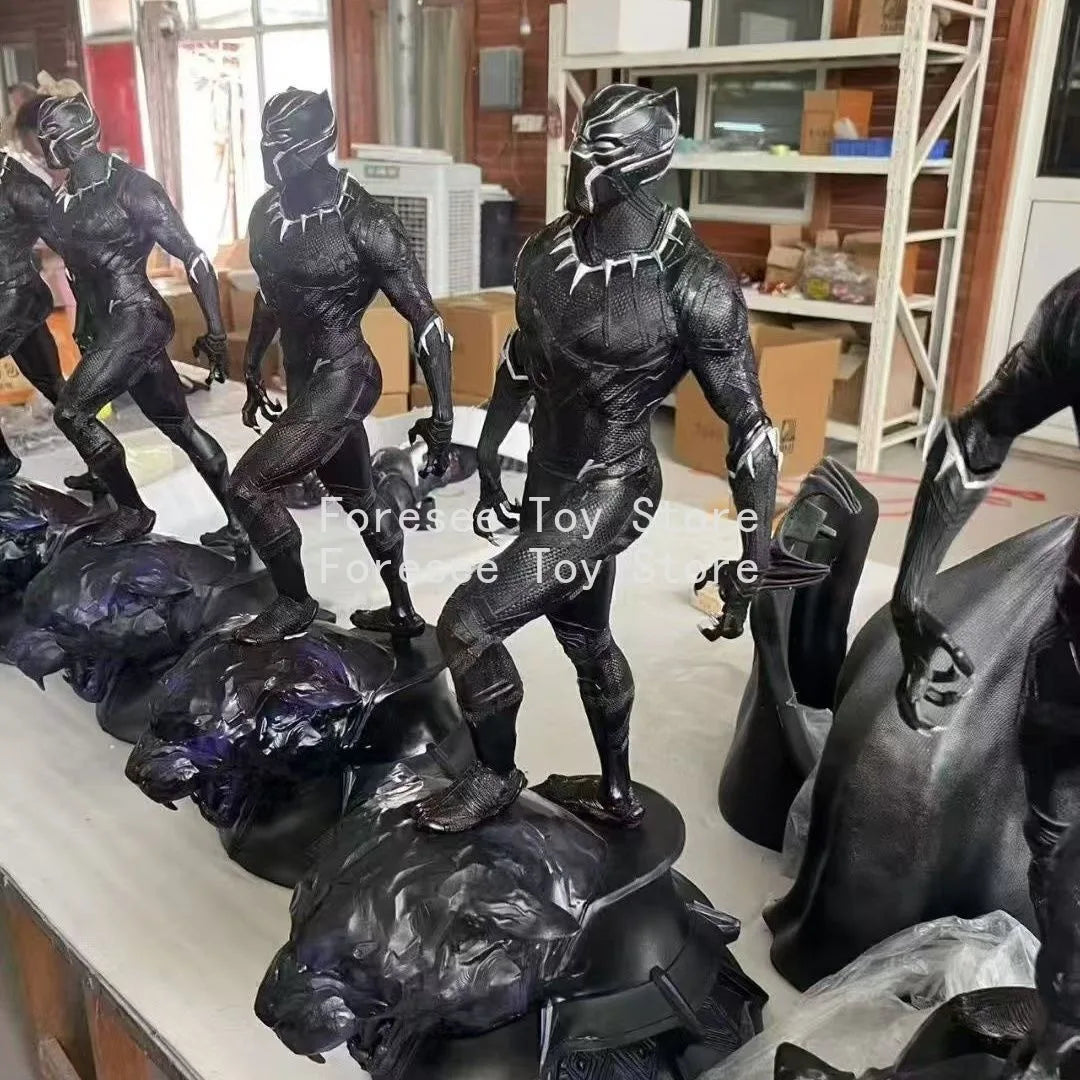 The Avengers 60cm Black Panther Figure Standing Posture Model Resin Material Anime Action Collect Desktop Ornaments Children Toy