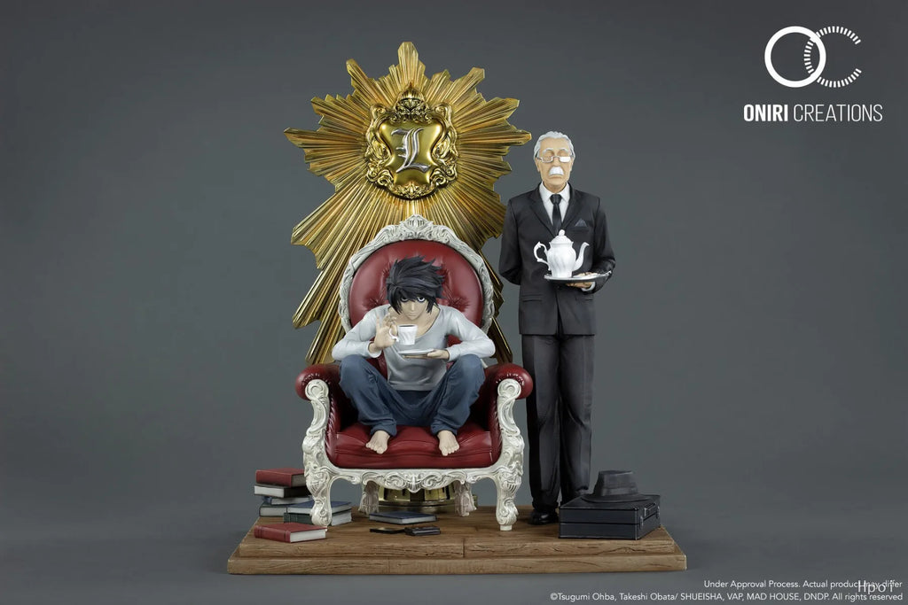 26CM Anime Death Note L Watari Diorama 1/6 Figure Sitting Sofa Accessories Model Toy Doll Scene Decoration Action Figure