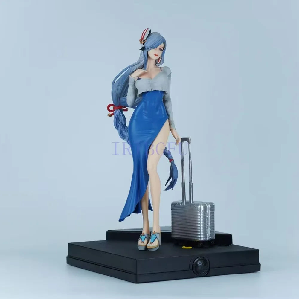 Black Diamond Shenhe große Anime-Figur 48CM groß PVC bemalte Statue Desktop Deko Sammlermodell für Genshin Impact Fans