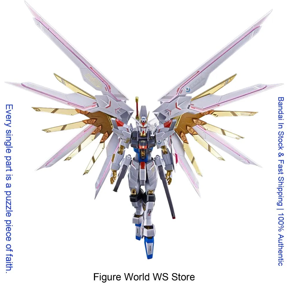 BANDAI  METAL ROBOT SPIRITS SIDE MS Mighty Strike Freedom Gundam Final Battle Ver. Authentic  Figure Model