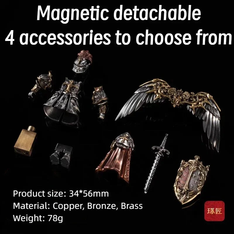 Original Paladin Figurine Magnetic Detachable Ornaments Great Player Crusader Home Desktop Decor Copper Pendant Gift Souvenir