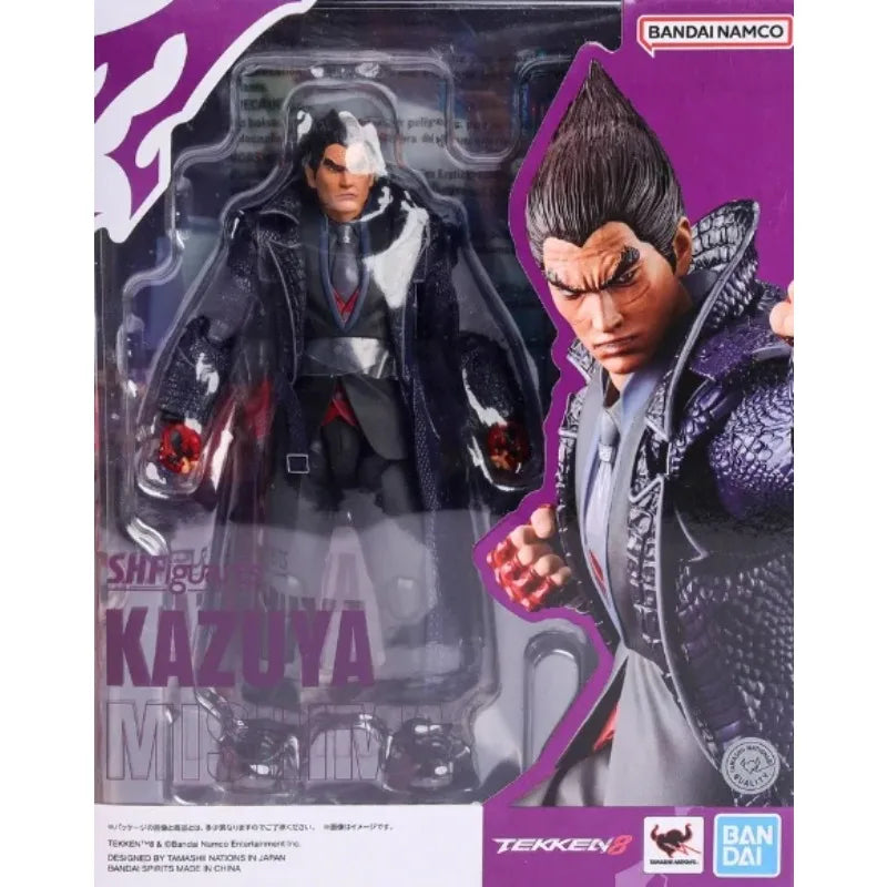 Bandai Original S.H.Figuarts TEKKEN 8 KAZUYA MISHIMA  AND JIN KAZAMA Finished Model Kit Anime Full Action Toy Gifts for Kids