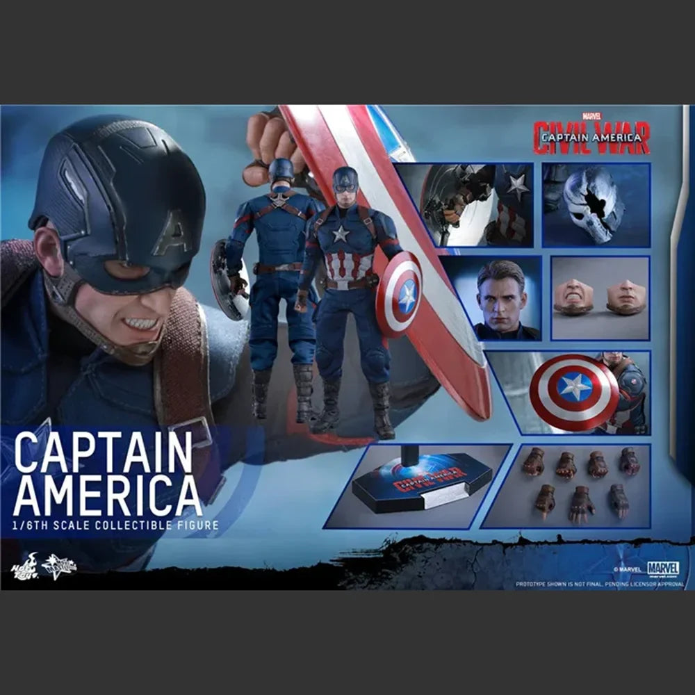 IOriginal HOT TOYS MMS350 1/6 Classic Character Captain America 3 Civil War Avengers Action Figure Model Toys 12 inches