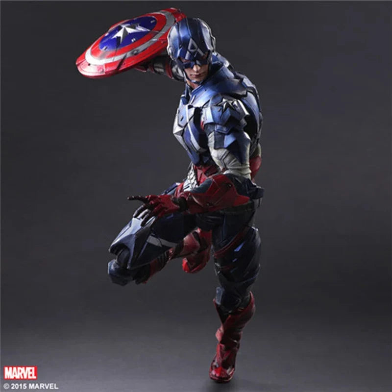 Play Arts Captain America Action Figure Movable Marvel Collection Avengers Model Toys