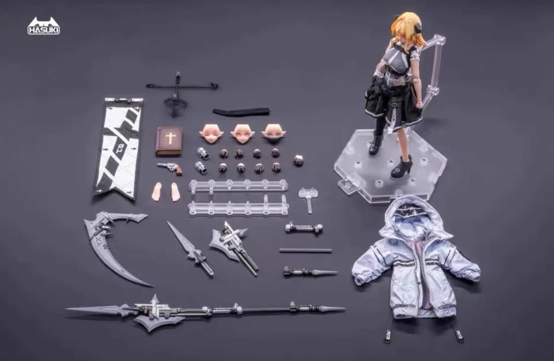 In Stock Hasuki Pocket Art PA009 SP 1/12 Succubus Nun Friede Women Soldier Anime Action Figure Toys Models Collectible PVC Gift