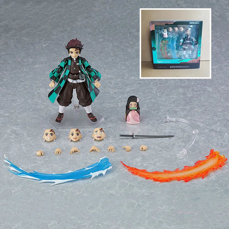 Demon Slayer Agatsuma Zenitsu Figma Action Figure - Anime Collectible Model Toy for Fans And Collectors Painted DX-522