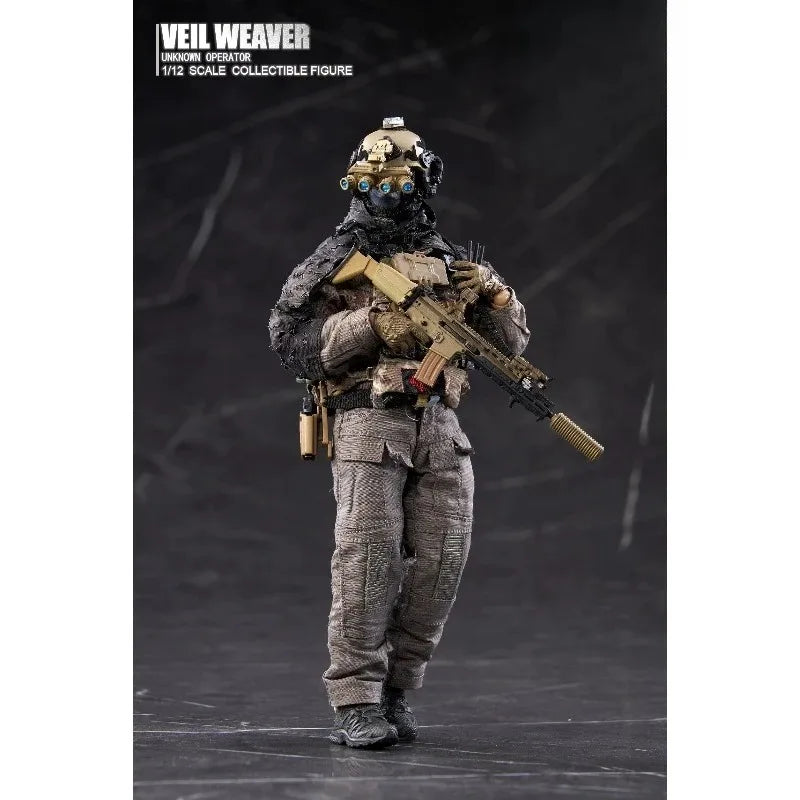 Vorverkauf HASUKI 1/12 SA04 Black Action Night Weaver WM-07 Scout Soldier Actionfiguren Modell für Sammler-Szene Display
