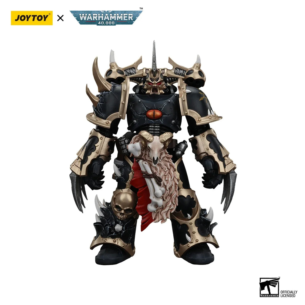 JOYTOY 1/18 Action Figure Warhammer 40K Chaos Space Marines Black Legion Chosen Champion Figures Toys Model