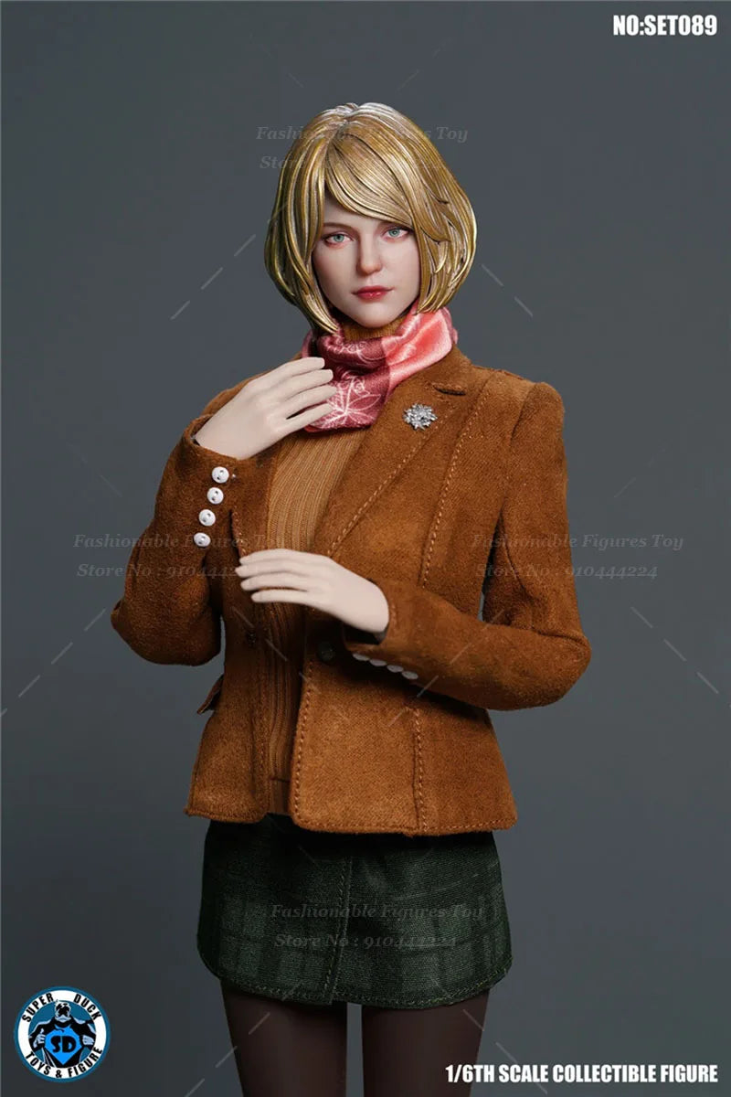 SUPER DUCK SET089 1/6 Scale Collectible Figure Ashley Head Carved Clothes Accessory For 12Inch Women Soldier Action Figure Body
