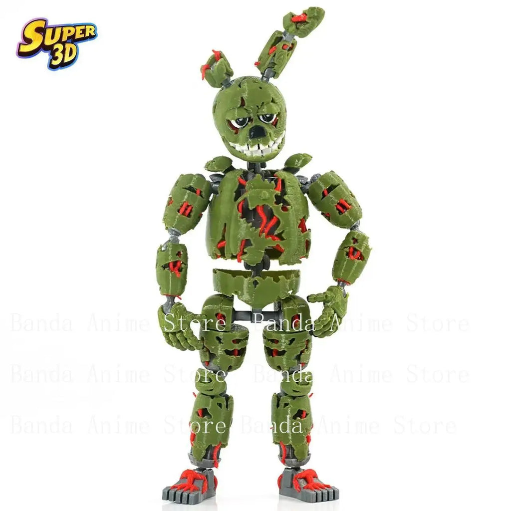 3D Printed Five Nights at Freddy's 3 Springtrap T13 Action Figure Multi-Jointed Movable Shapeshift Toy for Collectors toys gift