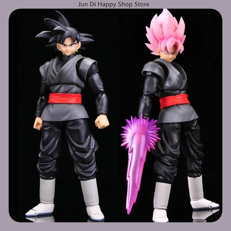 14cm Dragon Ball Goku Black Saiyan Zamasu Rose Articulated Action Figure Anime Model Statue Desktop Decoration Gift