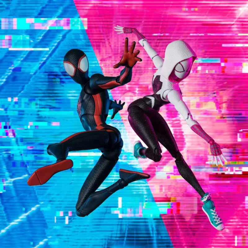 Anime Spider-man Shf Figuarts Miles Morales Gwen Action Figures Gwen Spider Woman Figurine Spiderman Figure Pvc Model Doll Toys