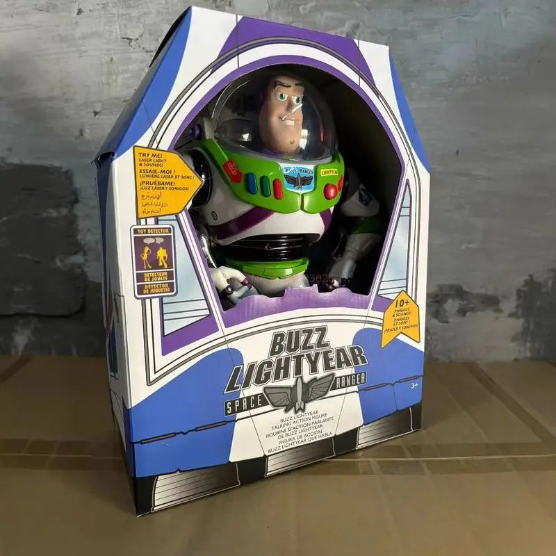 30cm Toy Story Buzz Lightyear Spacecraft Sound Model Buzz Lightyear Action Figure Doll Desktop Collection Birthday Gift For Kids