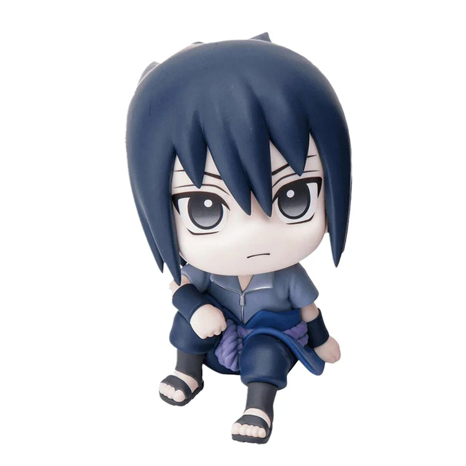 Popular Naruto Anime Figures Kakashi Action Figures Q Version Models Cute Sasuke Itachi Figures Car Decoration Accessories Toys