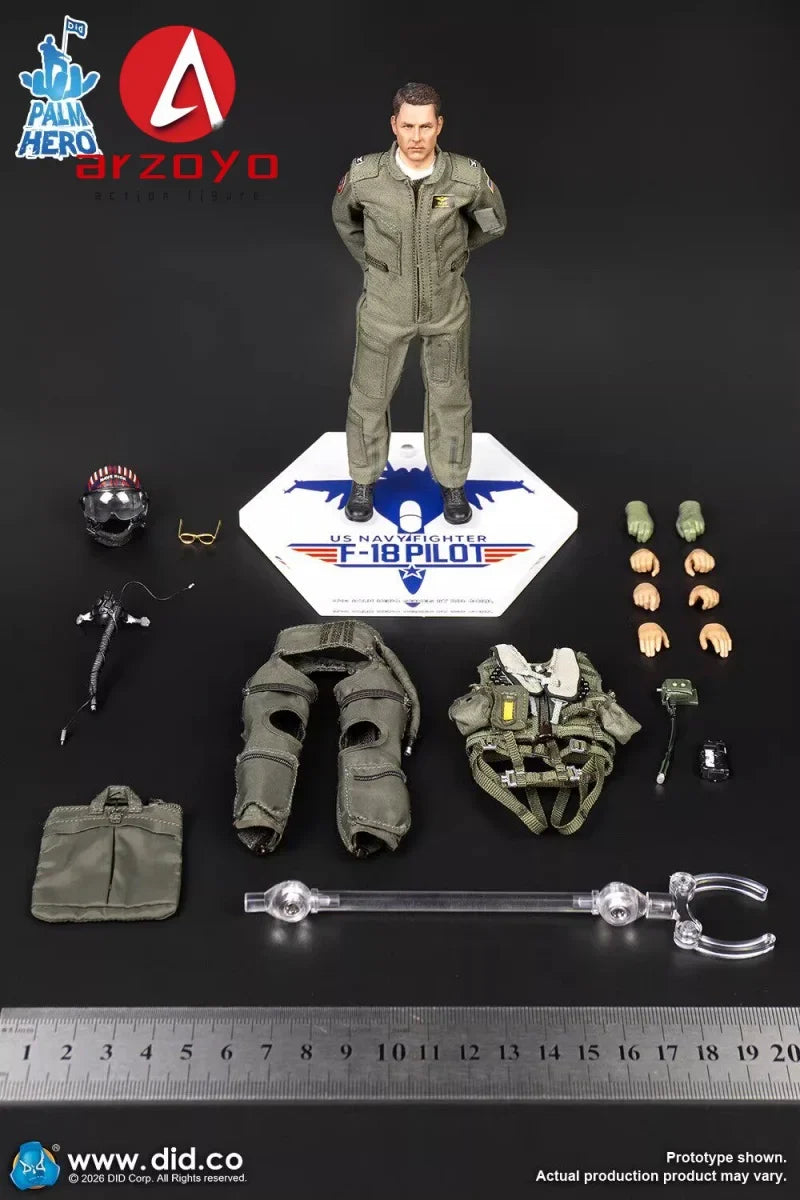 DID XM80031 1/12 Männlicher Marine-Ausbilder Pilot Soldat Super Flexible Actionfigur 15 cm Sammlermodell Puppe