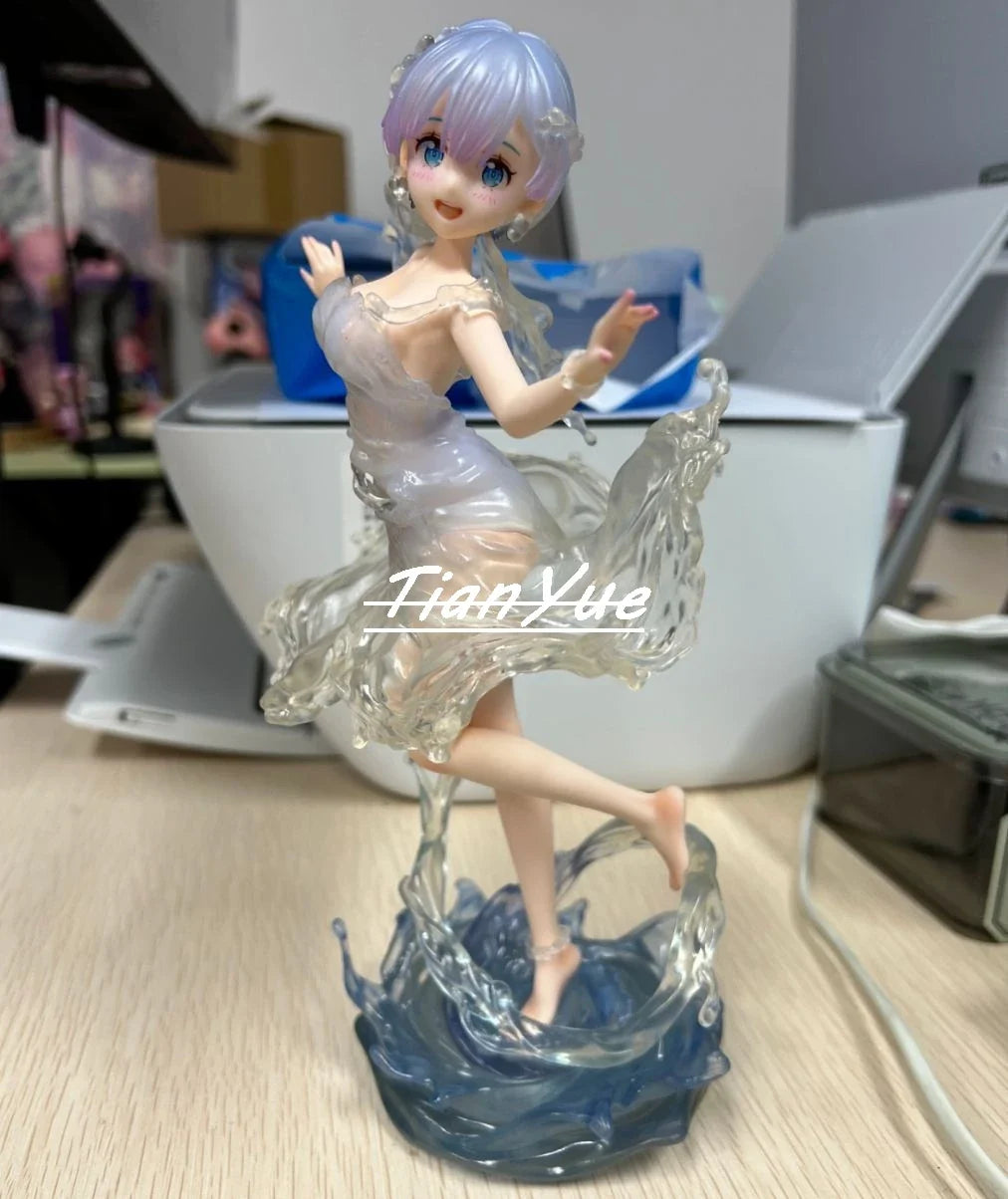 Anime Rem Aquadress Re:Life in a different world from zero Cute Girl PVC Action Figure Model Doll Toys 24cm