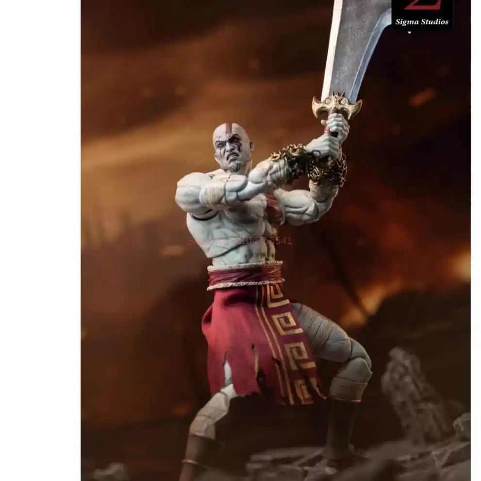 Sigma Studios Gow-01a 1/12 Scale Spartan White Sharpshooter Kratos Godslayer Male Soldier Action Figure For Collection