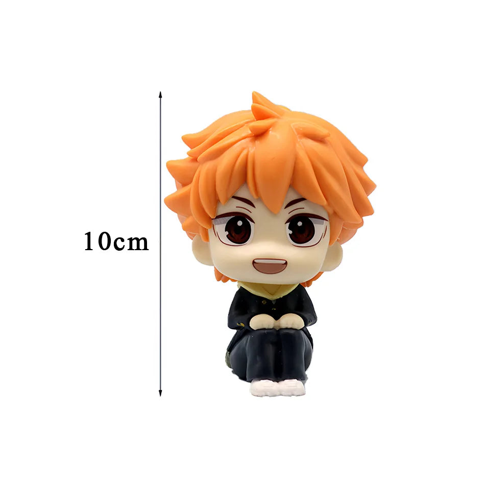 9cm Haikyuu!! Anime Figure Look Up Shoyo Hinata Action Figure Q Version Tobio Kageyama Figurine PVC Collection Model Doll Toys