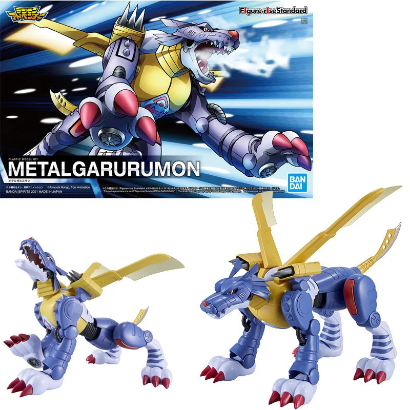 Bandai Genuine FRS Digimon Adventure Metal Garurumon War Greymon Omegamon X-Antibody Anime Action Figure Assembly Model Toy Gift