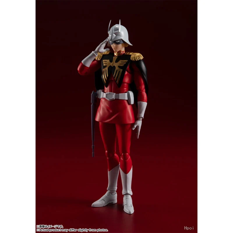 Genuine Brand New and Unopened Bandai Banpresto S.h.figuarts Mobile Suit Gundam Char Aznable Anime Action Figures Model 15.5Cm