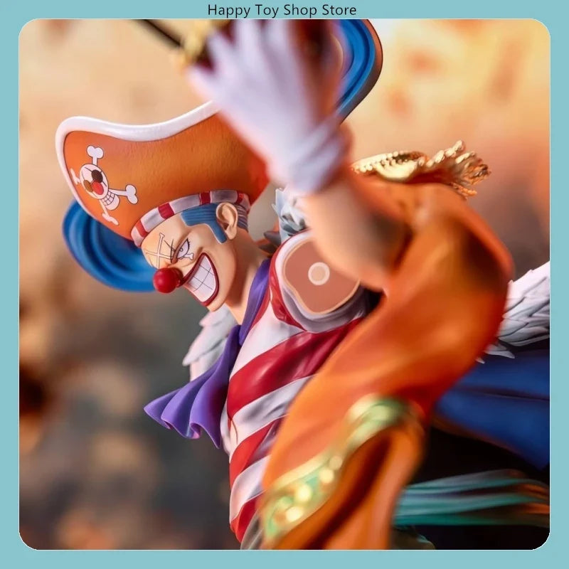24cm One Piece Buggy The Man of the Grand Line Four Emperor Model Statue Anime Figure