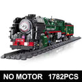 JIESTAR 59098 DIY Electric Train Building Blocks 141R Steam Engine Model Brick Toy for Kids Adults  Educational Birthday Gift