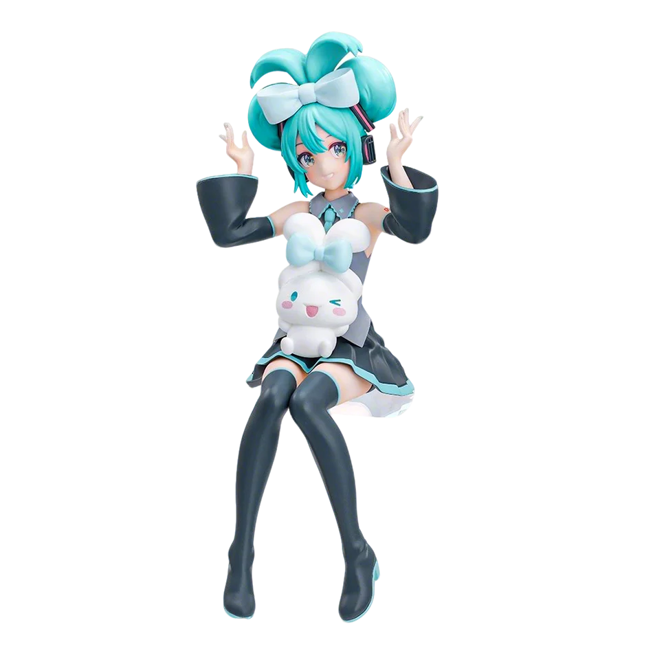 20CM Anime Hatsune Miku X Cinnamoroll Figure Anime Peripheral Collectible Models Decorative Decorations Children Kawaii Gift