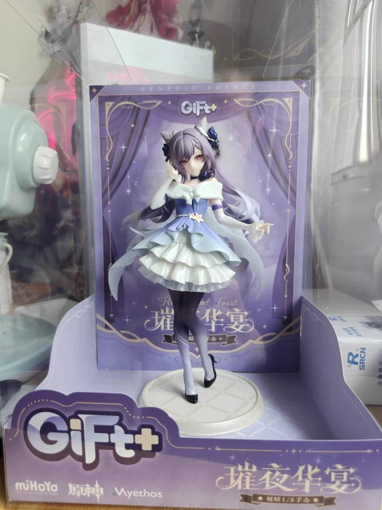 New In Stock Genuine Genshin Impact Keqing Myethos+ Series Crystalline Night Banquet Ver.1/8 Figure Collectibles Birthday Gift
