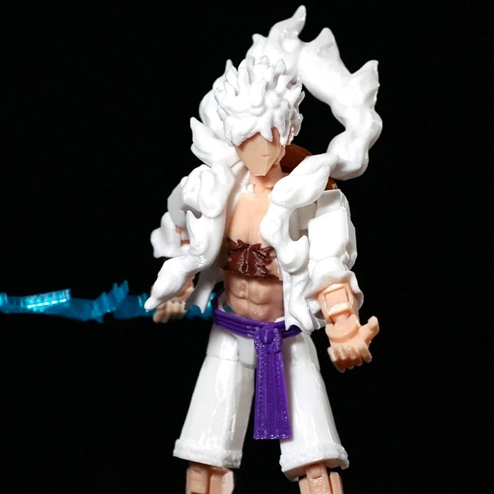 3D Printed ONE PIECE Monkey D Luffy Nika Toys Action Figures Anime Multi-Jointed Shapeshift Toy Mannequin Ornaments Model Gifts